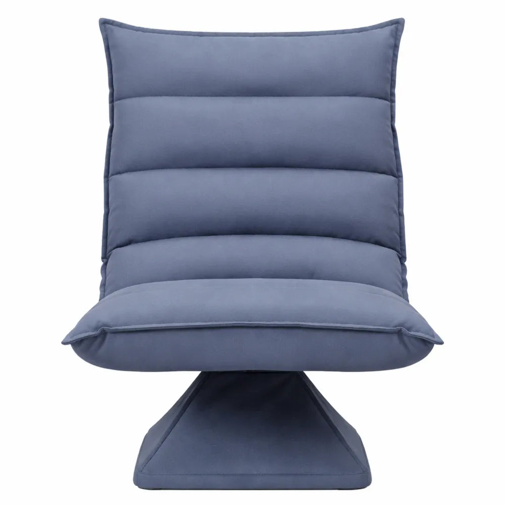 Fauteuil de sol pivotant 360° avec dossier inclinable et design moderne en tissu gris