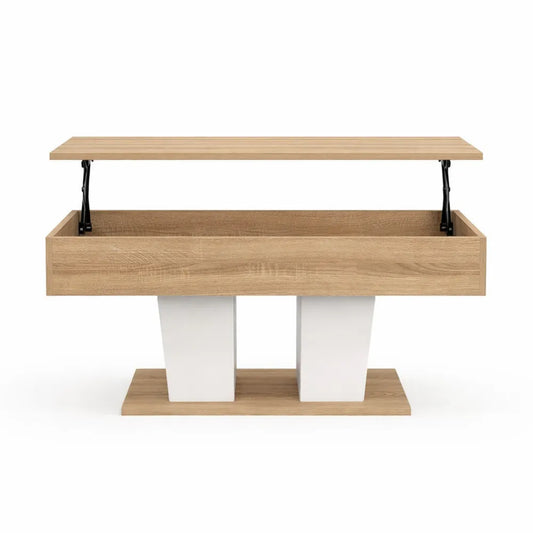 Table basse rectangulaire avec plateau relevable