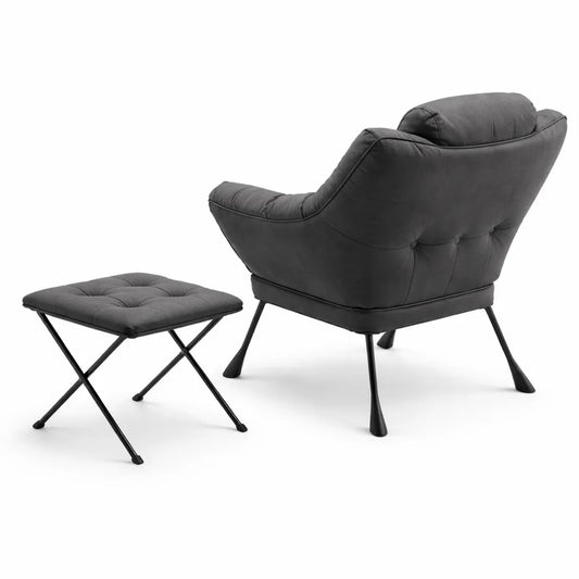 Fauteuil Relax avec Repose-Pied et Poche Latérale pour Intérieur